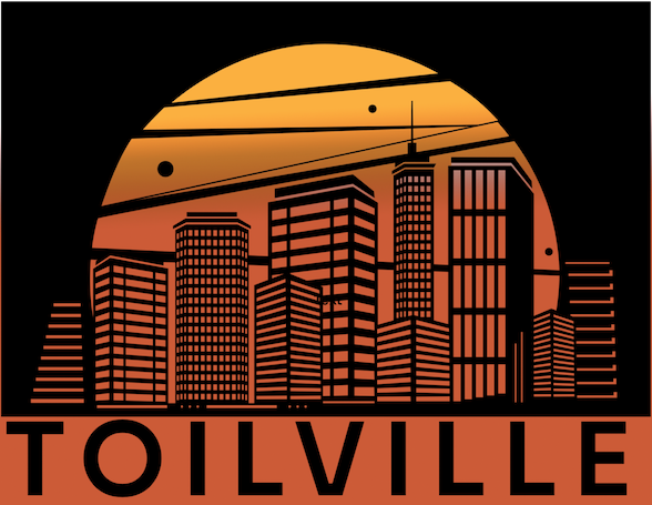 A beautiful clip art skyline the future is toilville